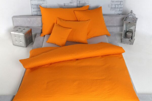 Duvetbezug Seersucker Satin col. Orange