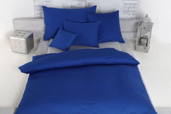Duvetbezug Seersucker Satin col. Royal