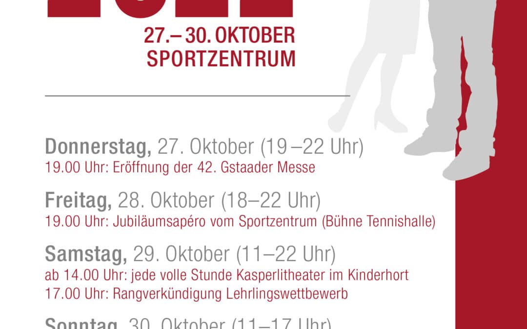 Gstaader Messe 27-30 Oktober 2022
