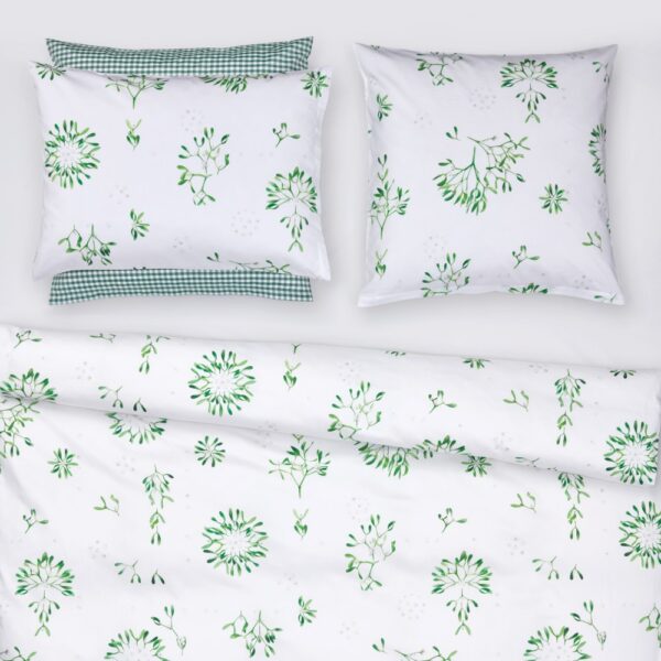 Bettwäsche Garniture Satin Winter Grün